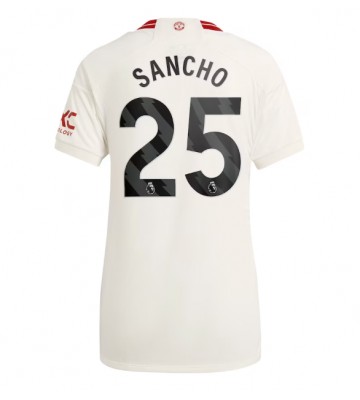 Manchester United Jadon Sancho #25 Replica Third Stadium Shirt for Women 2023-24 Short Sleeve